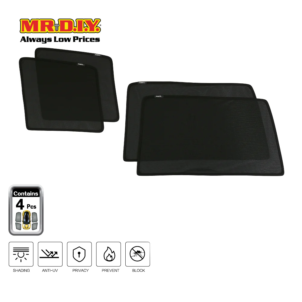 SHENGGE Car Fit Sunshade KANCIL Set (4 pieces) - Image 2