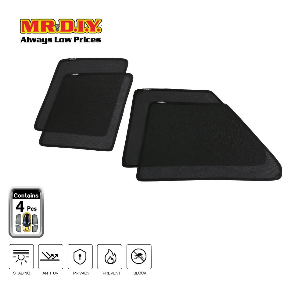 SHENGGE Car Fit Sunshade SAGA 2 2003-2007 Set (4 pieces) - Image 2