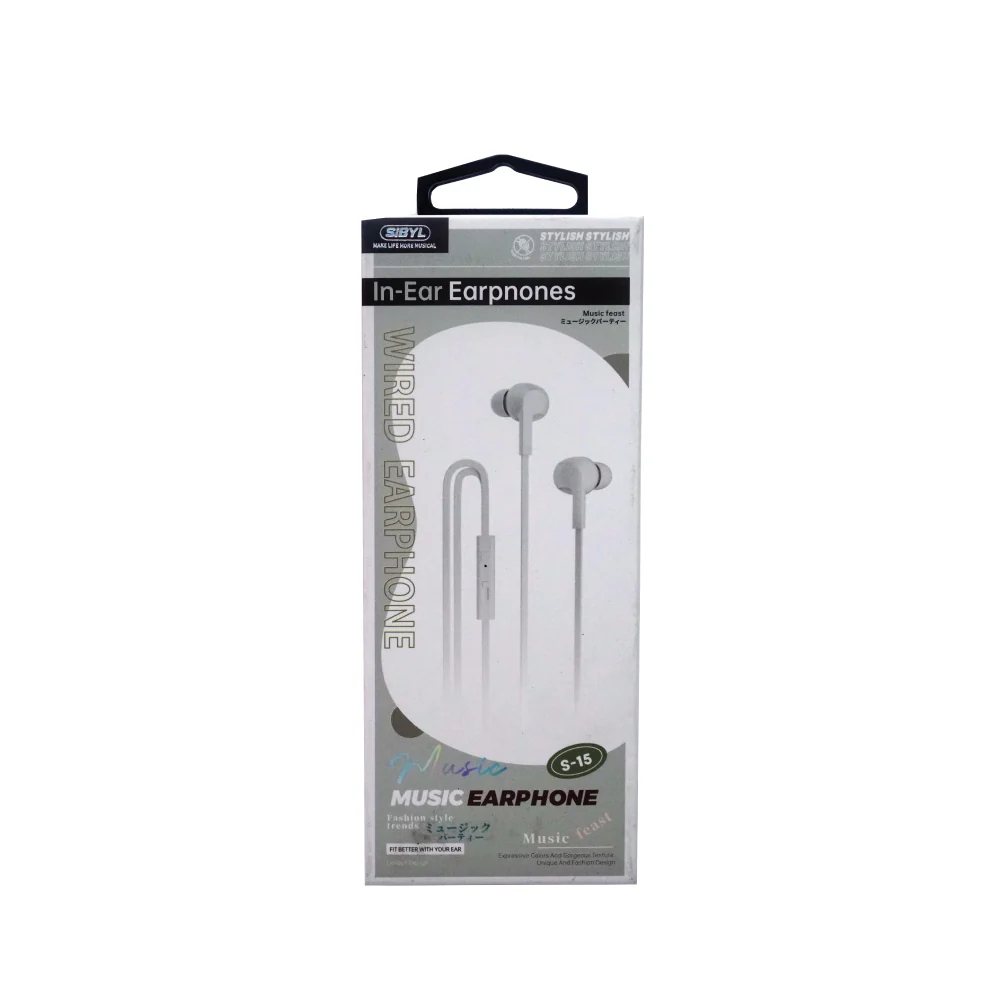 SIBLY Wired Earphone 3.5mm S-15 (120cm) - Image 2