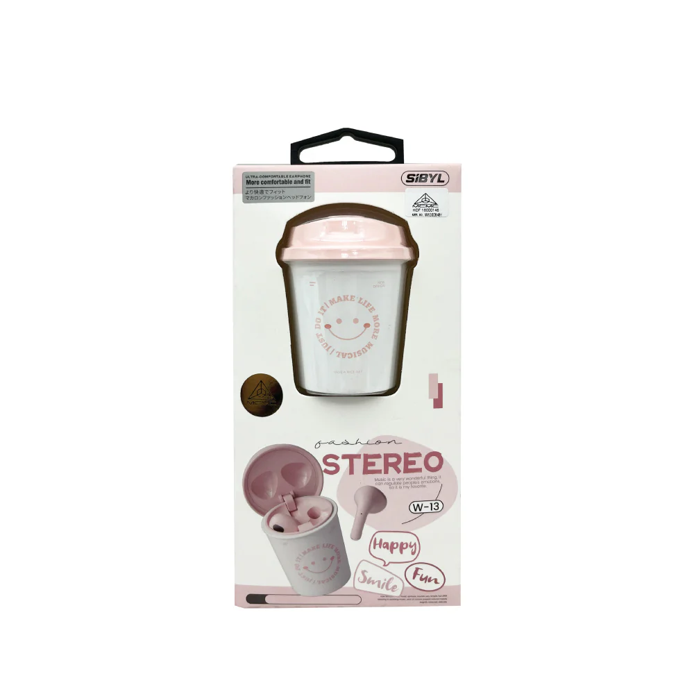 SIBYL Portable Printed Smile Wireless Bluetooth Stereo Earphone W-13 - Image 4