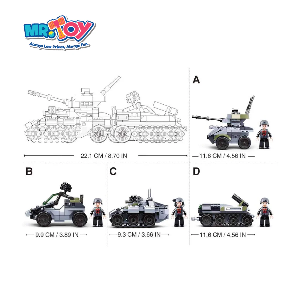 SLUBAN Space War Transport Land Cannon Model Play - Image 5