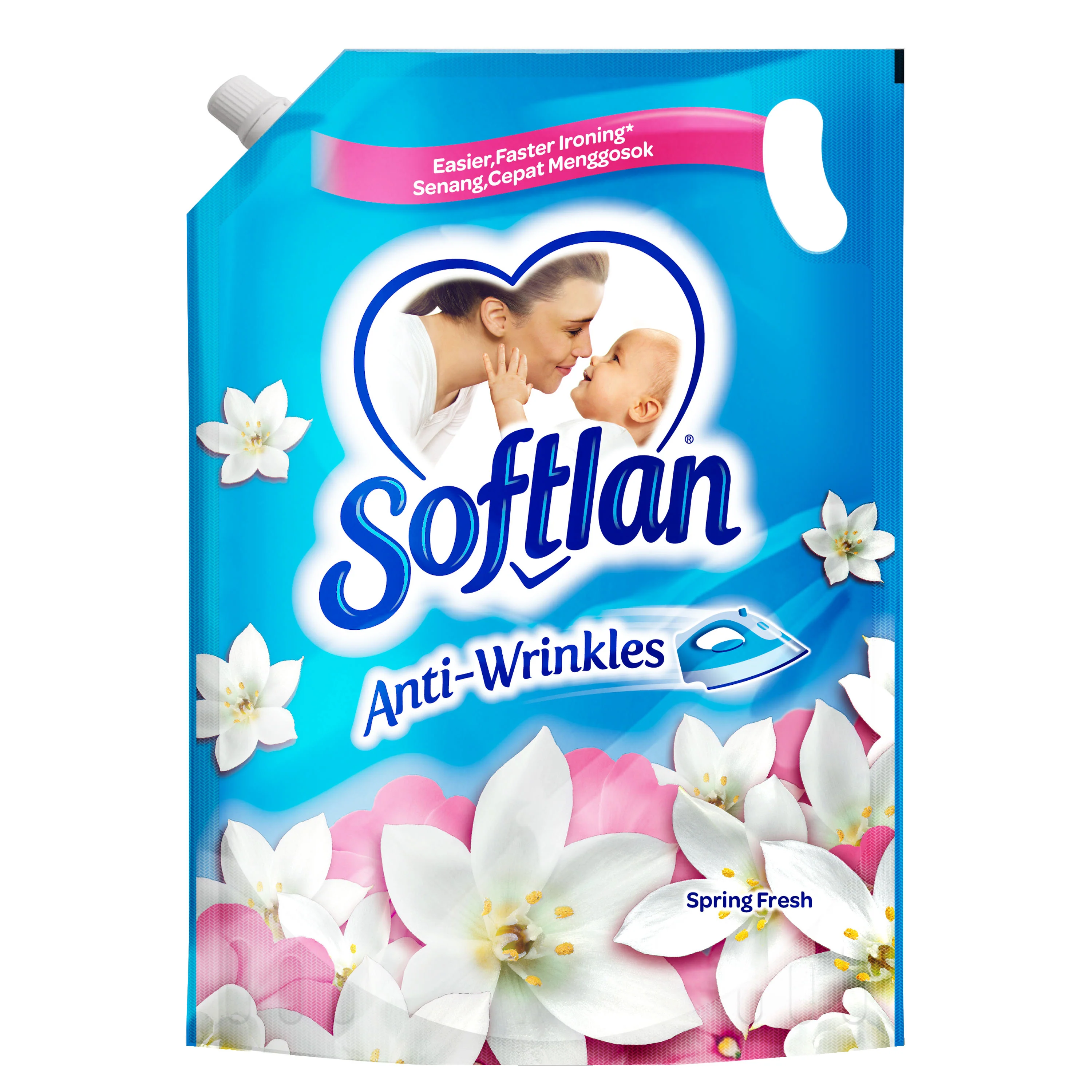 Softlan Spring Fresh Fabric Softener (1.6L) Refill-Blue - Image 4