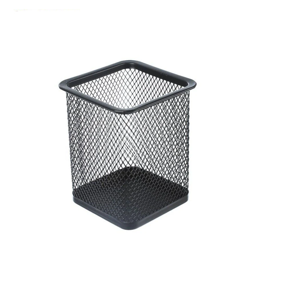 (MR.DIY) Square Metal Stationary Pencil Holder (9cm x 9cm x 11cm) - Image 2