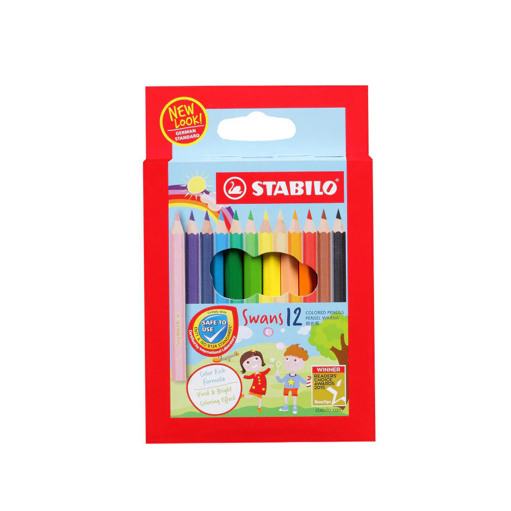 STABILO Swan H-1873 Short Color Pencils (12pcs) - Image 4