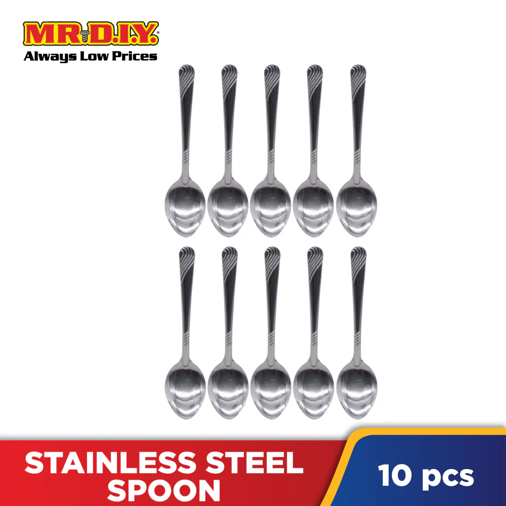 (MR. DIY) Stainless Steel Spoon 10 PCS - Image 2