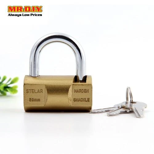 STELAR Brass Block Heavy-Duty Security Padlock Double Lock (50mm) - Image 4