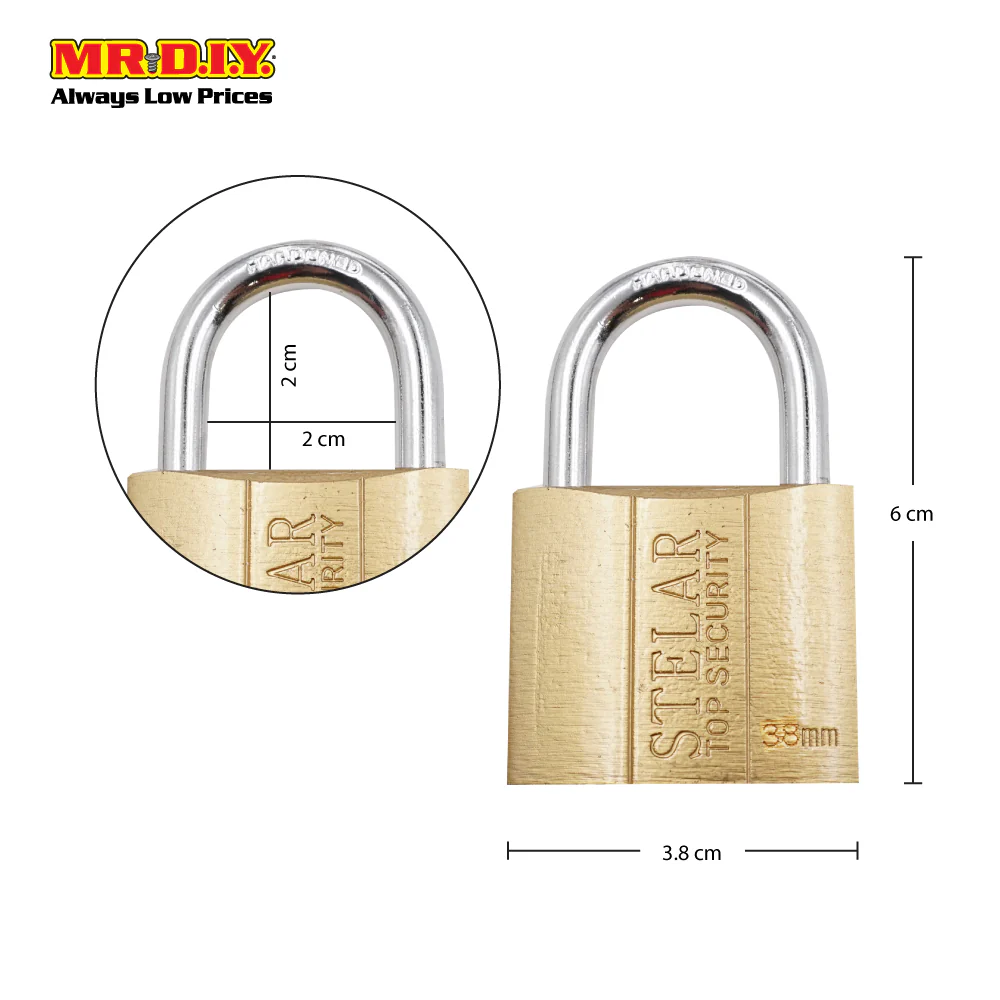 STELAR Brass Padlock (38mm) - Image 4