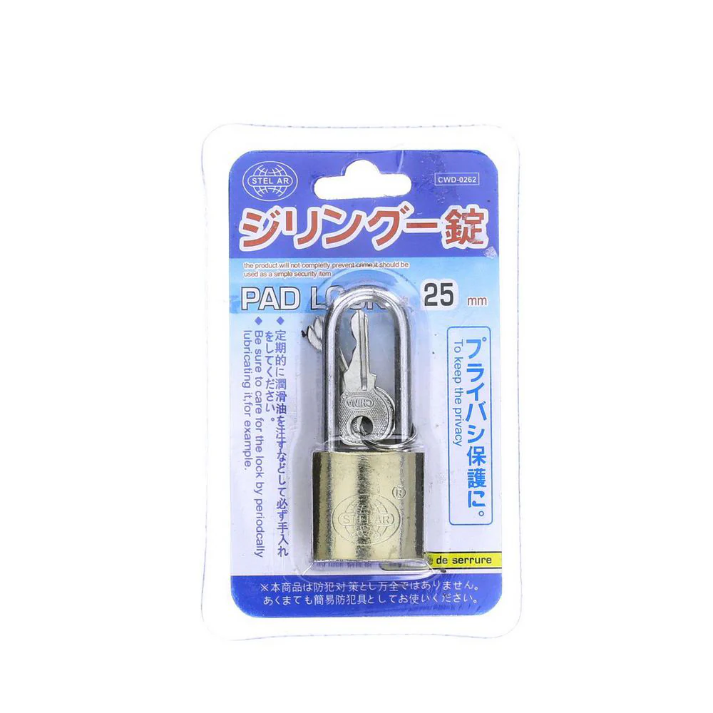 STELAR Long Shackle Pad Lock 25mm TTN-25L - Image 3