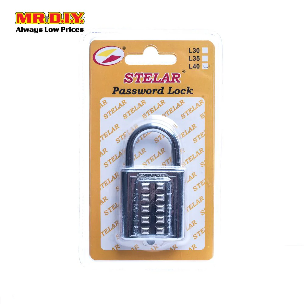 STELAR Push Button Combination Padlock (L40) - Image 3