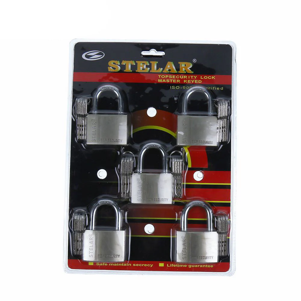 (MR.DIY) Stainless Steel Heavy-Duty Security Padlock Double Lock (50mm) (5pcs) - Image 2