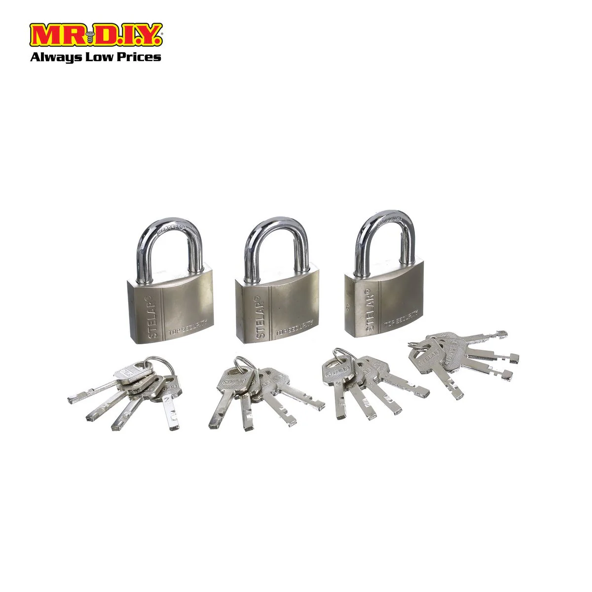 (MR.DIY) Security Padlock 50mm (3pcs) BH503 - Image 2