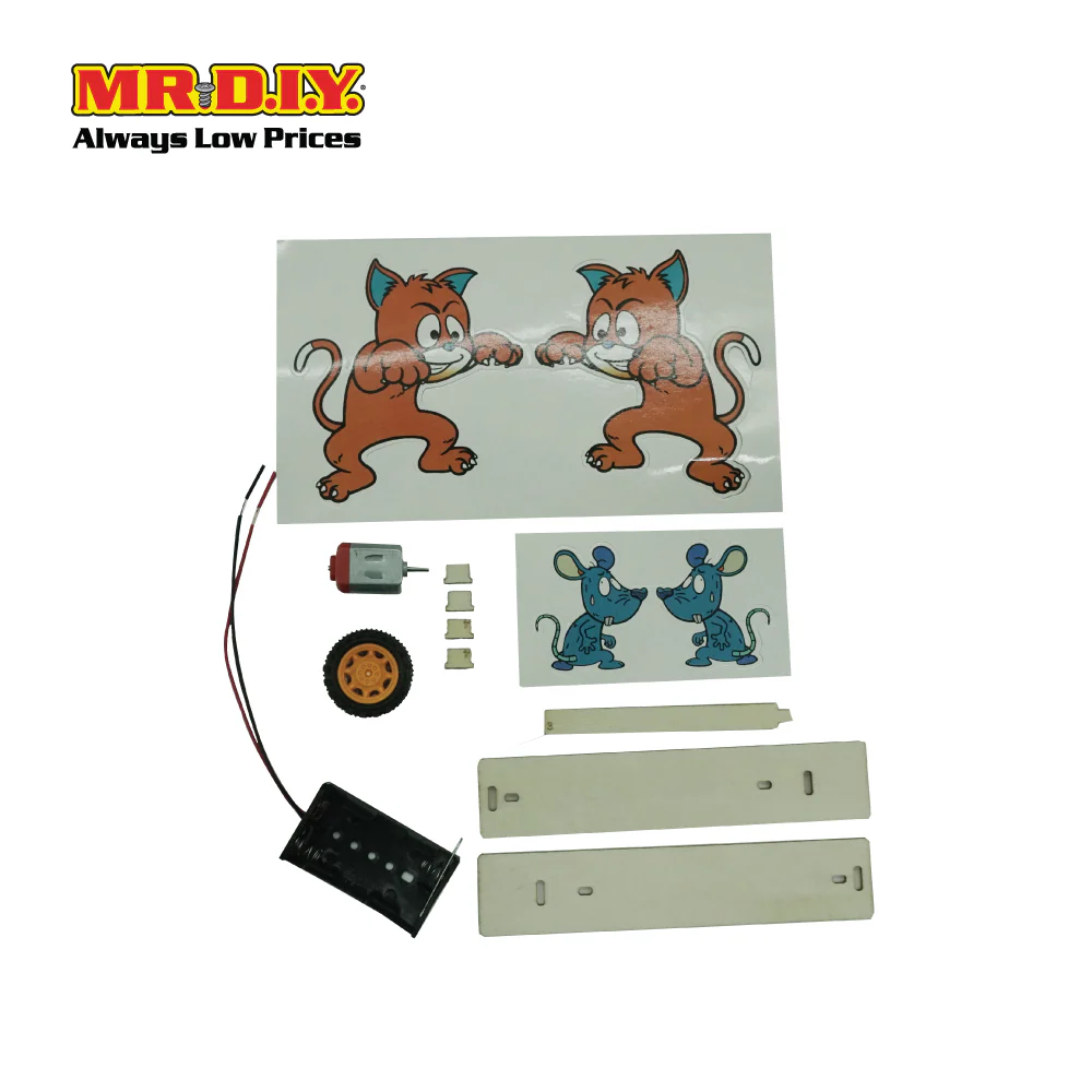 STEM Handmade Science Tinkering Kids Toys Cat and Mouse - Image 3
