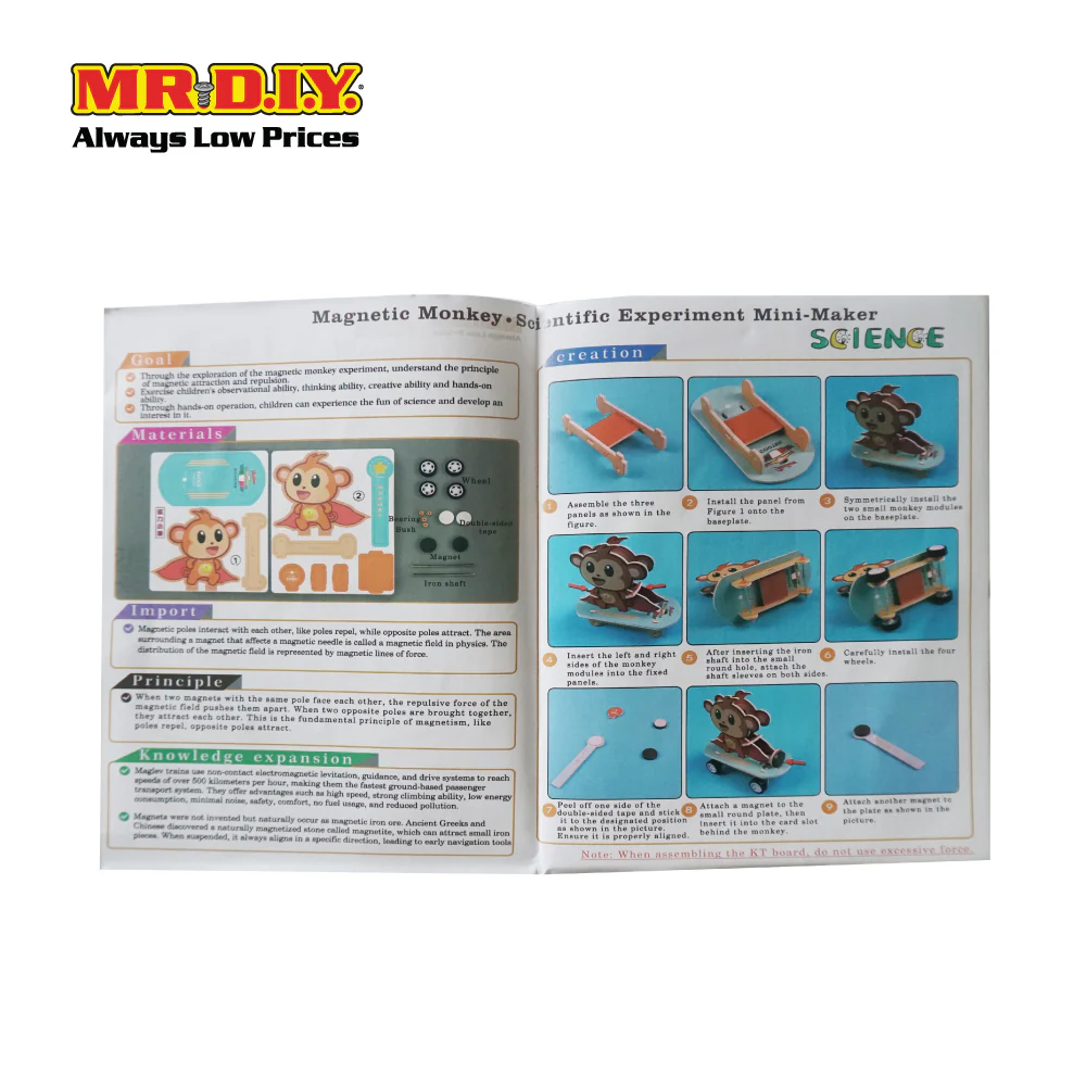 STEM Handmade Science Tinkering Kids Toys Monkey Skating - Image 5