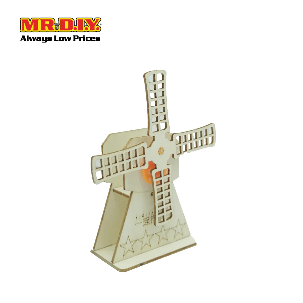 STEM Handmade Science Tinkering Kids Toys Hand Cranked Windmill - Image 2