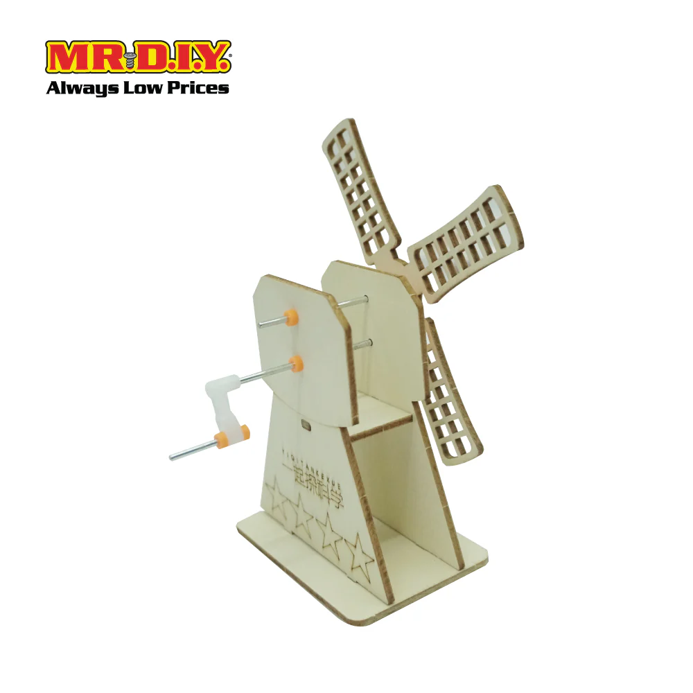 STEM Handmade Science Tinkering Kids Toys Hand Cranked Windmill - Image 3