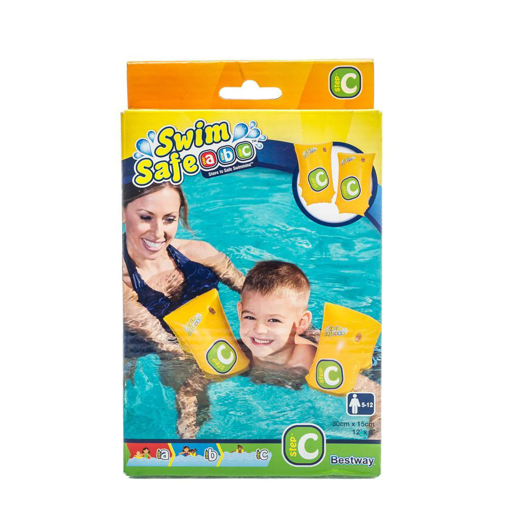 BESTWAY SwimSafe ABC Kids Inflatable Swim Safety Ring Arm Band Floaties (30cm x 15cm) - Image 3