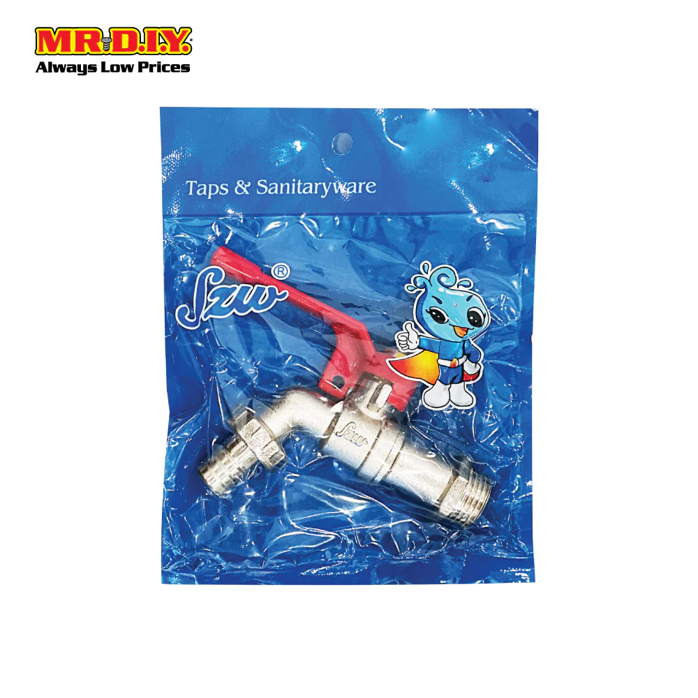 SZW Wall-Mounted Brass Faucet Ball Valve Bib Tap (1/2") - Image 2