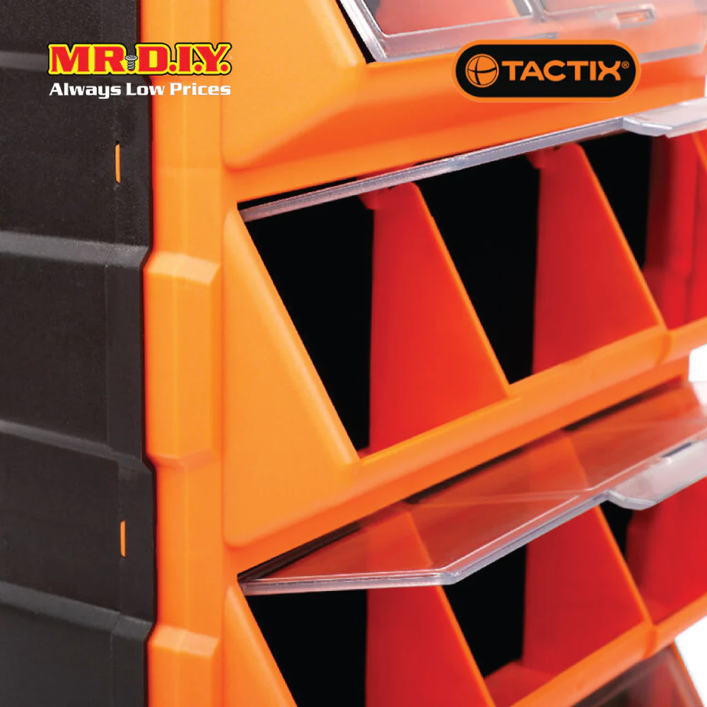 TACTIX 12-Compartment Storage Bin With Clear Cover - Image 3