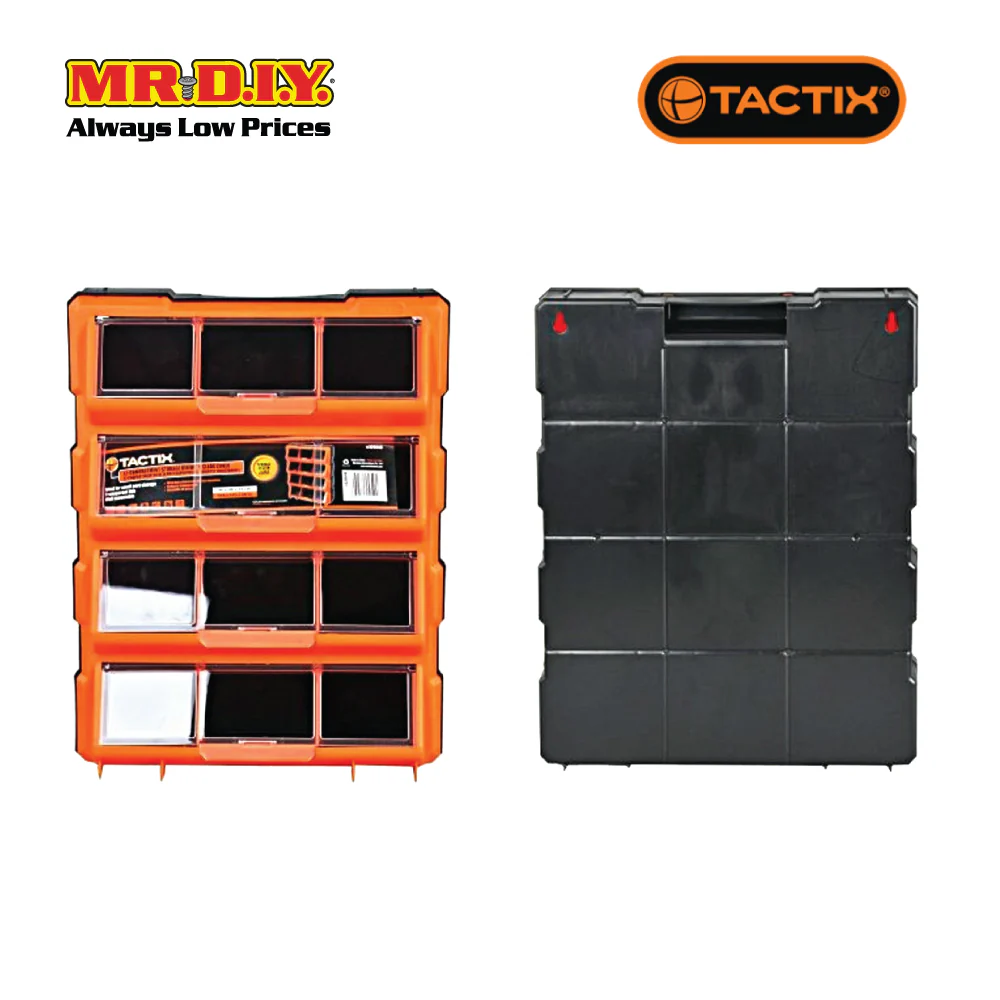 TACTIX 12-Compartment Storage Bin With Clear Cover - Image 4
