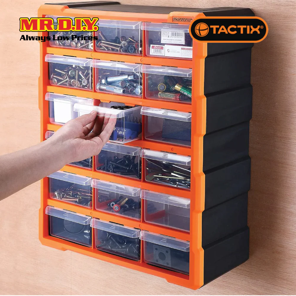 TACTIX 18-Drawers Storage Bin - Image 4