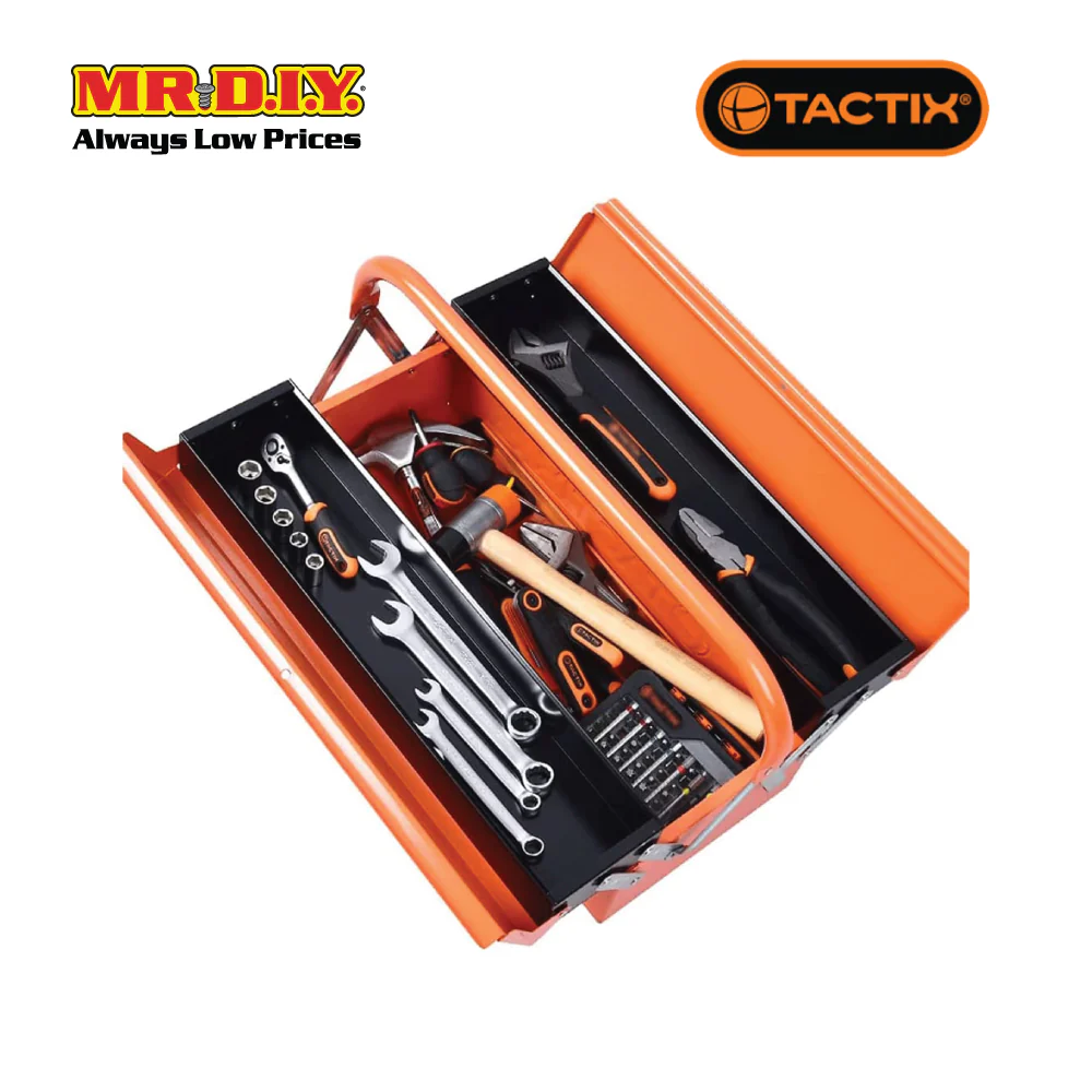 TACTIX 3-Drawer Metal Tool Box (45.7cm) - Image 2
