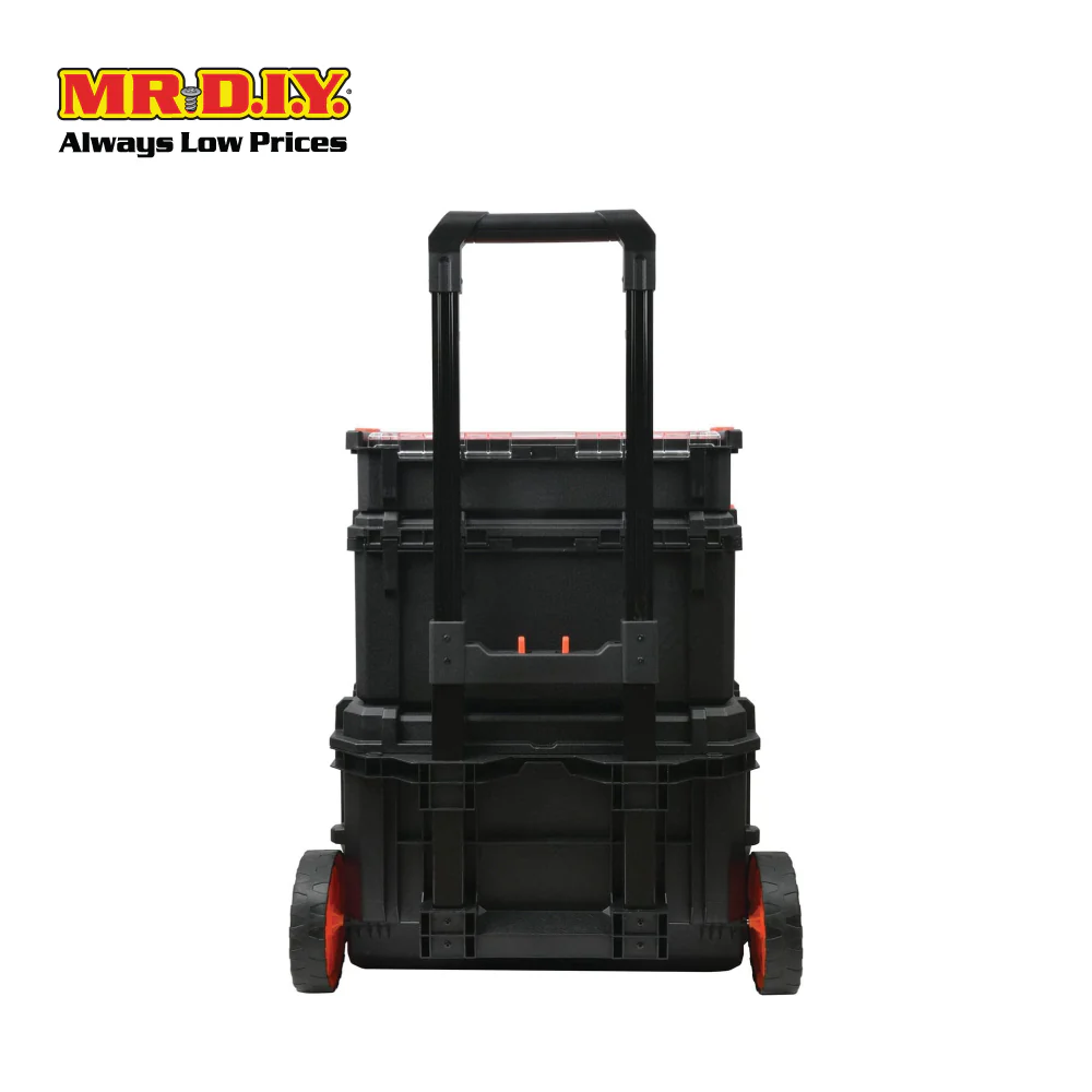 TACTIX 3 in 1 Modular Storage Organizer System Set With Wheels 320382 (63.2 x 36.7 x 98cm) - Image 3