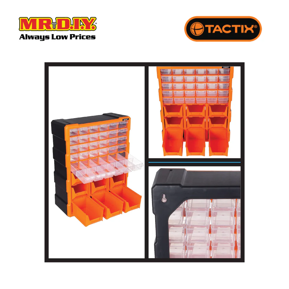TACTIX 30-Drawers Storage Bin With 9 Tray - Image 3
