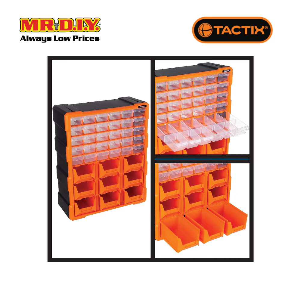 TACTIX 30-Drawers Storage Bin With 9 Tray - Image 4