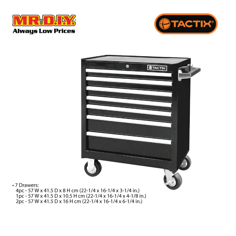 TACTIX 7-Drawers Tool Cabinet (68cm) - Image 3