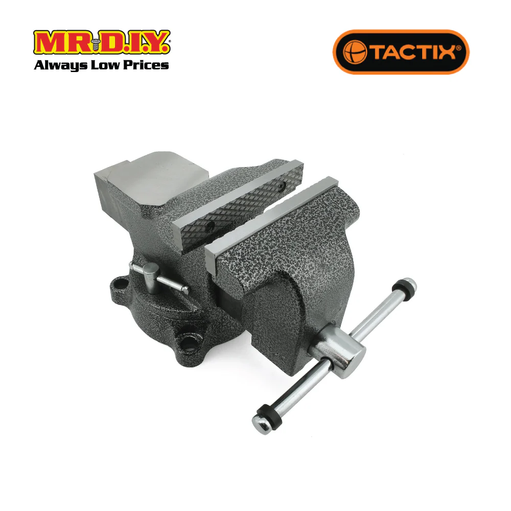 TACTIX Bench Vise With Swivel Base (90mm x 3-1/2 Inch) - Image 4