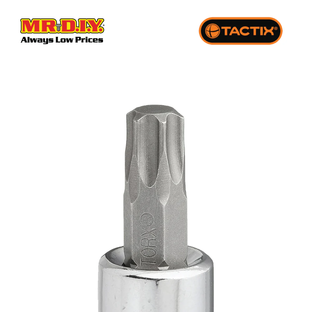 TACTIX Bit Socket Torx Set With Rack (9 pieces x 1/4 x 3/8 Inch) - Image 3