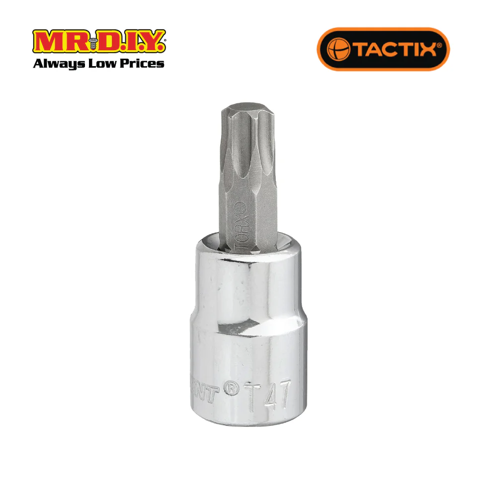 TACTIX Bit Socket Torx Set With Rack (9 pieces x 1/4 x 3/8 Inch) - Image 4