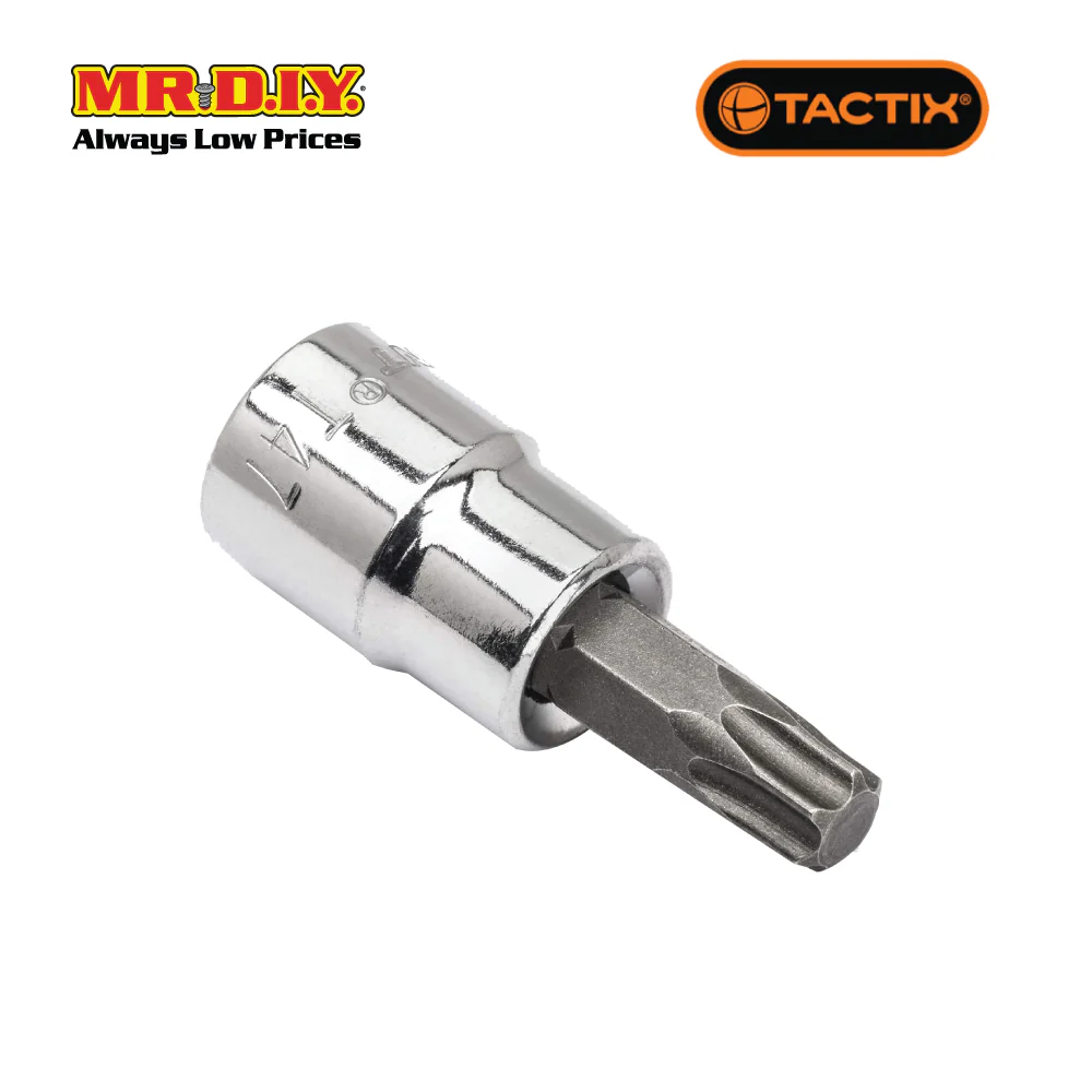 TACTIX Bit Socket Torx Set With Rack (9 pieces x 1/4 x 3/8 Inch) - Image 5
