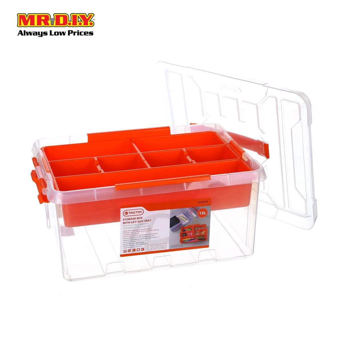 TACTIX Clear Container (15L) - Image 3