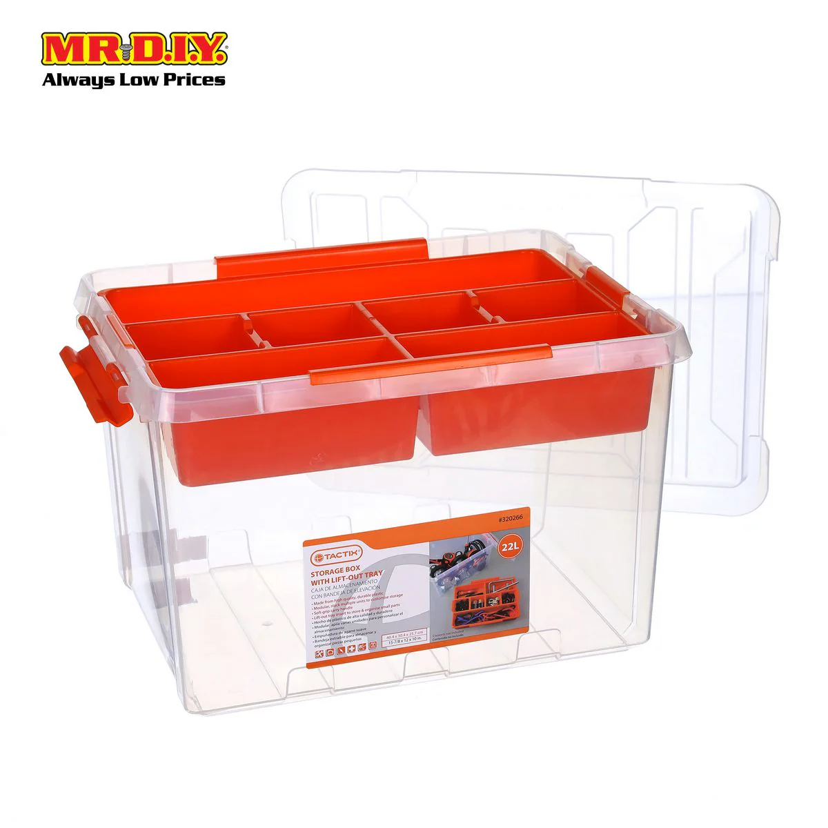 TACTIX Clear Container (22L) - Image 2