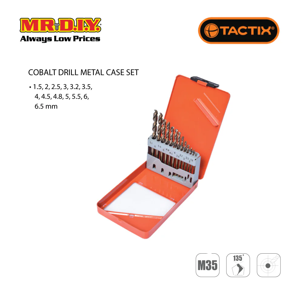 TACTIX Cobalt Drill In Metal Case (13 pieces) - Image 2