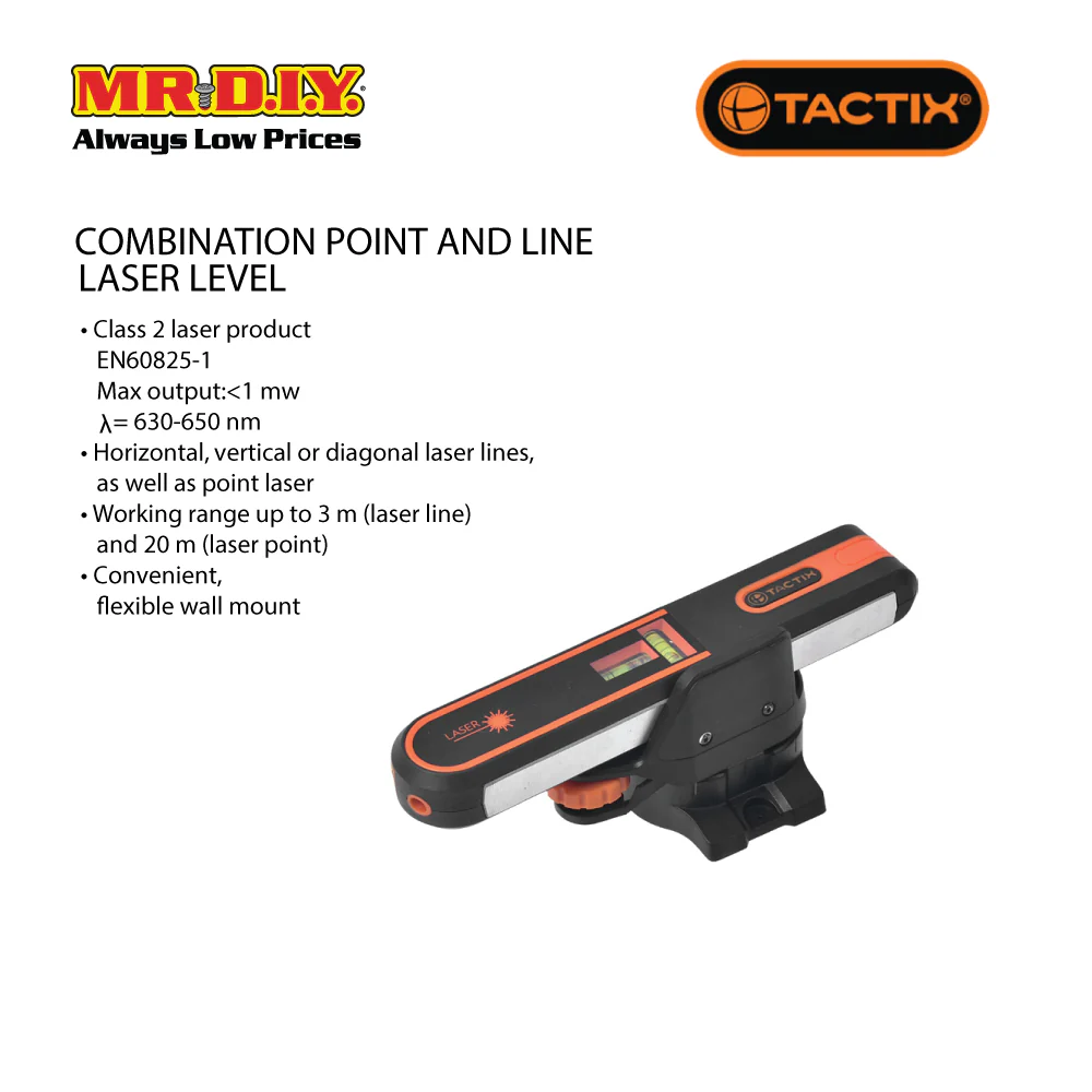 TACTIX Combination Point And Line Laser Level - Image 3