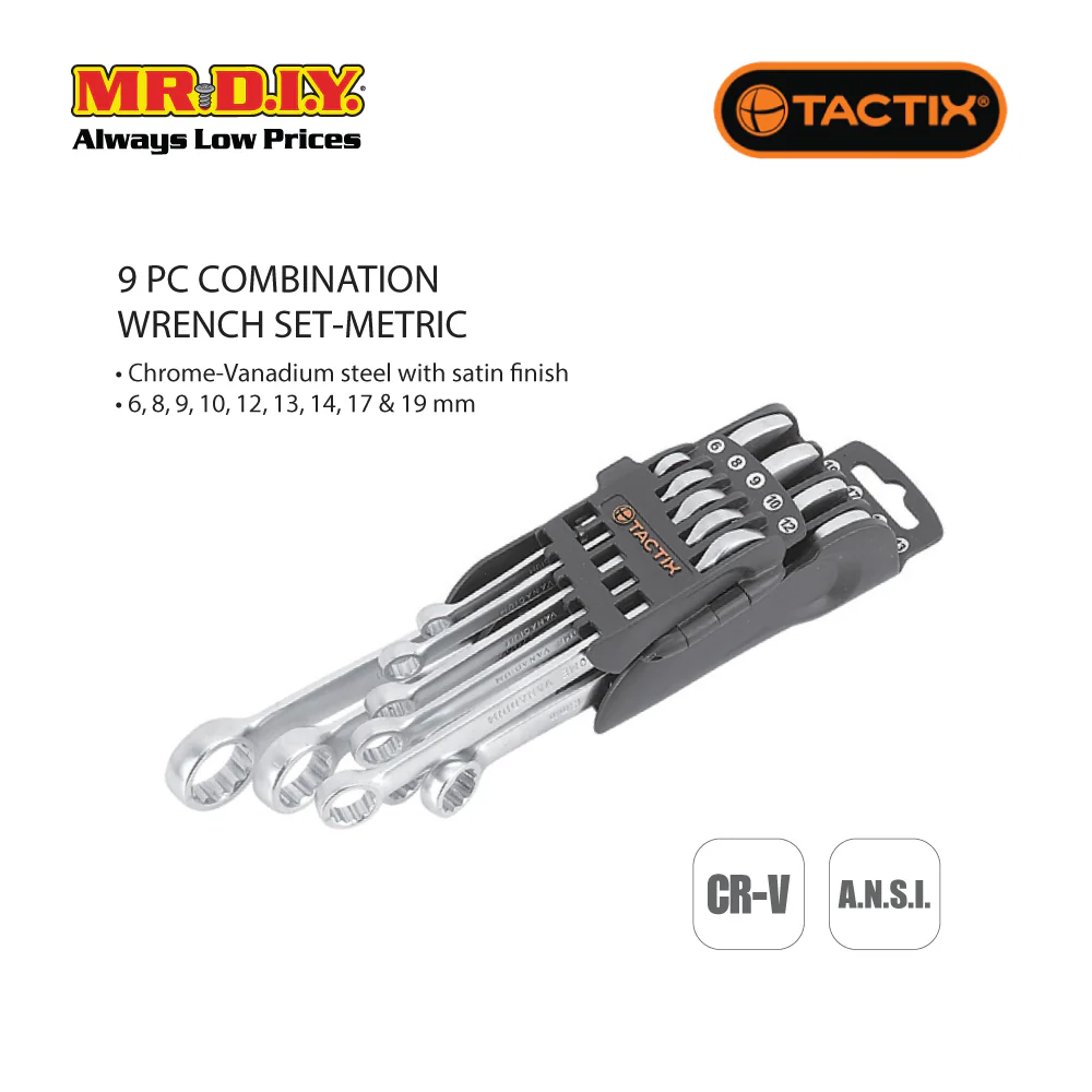 TACTIX Combination Wrench Set (9 pieces) - Image 2
