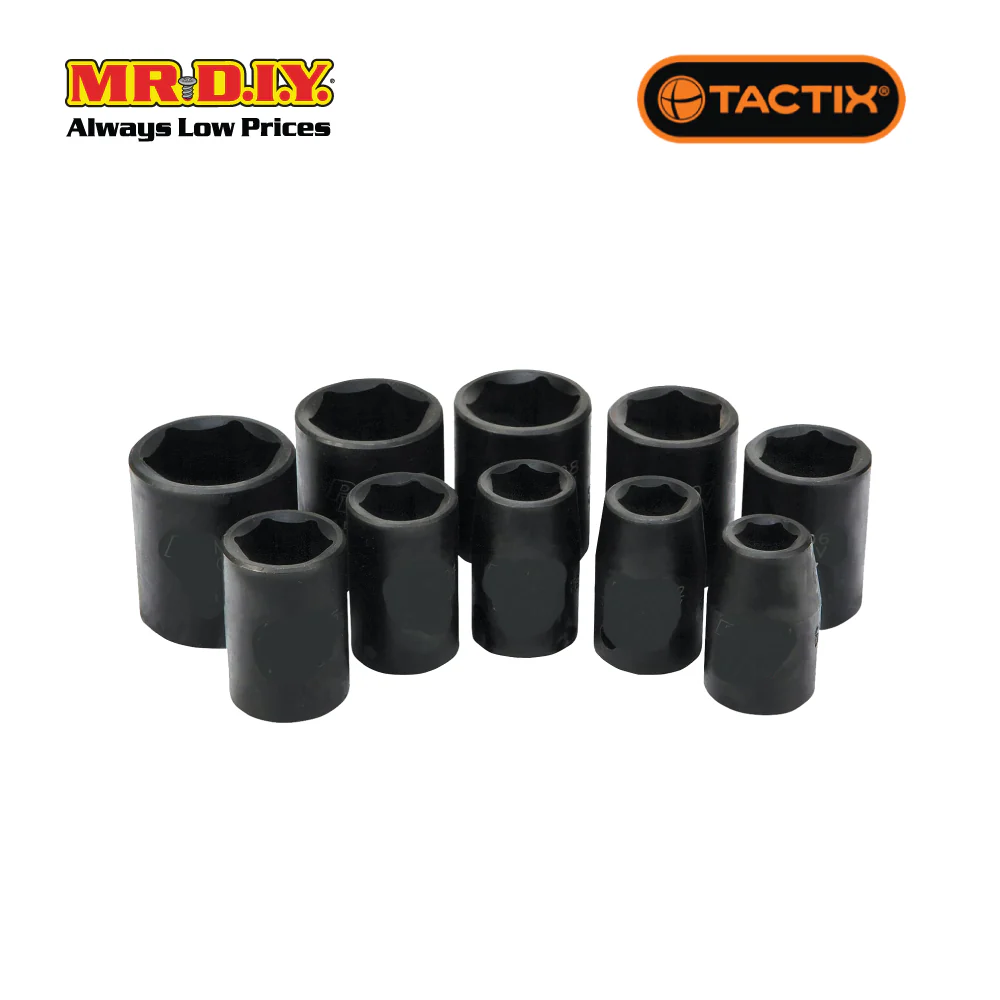 TACTIX Dr.Impact Socket Set (10 pieces x 1/2 Inch) - Image 2