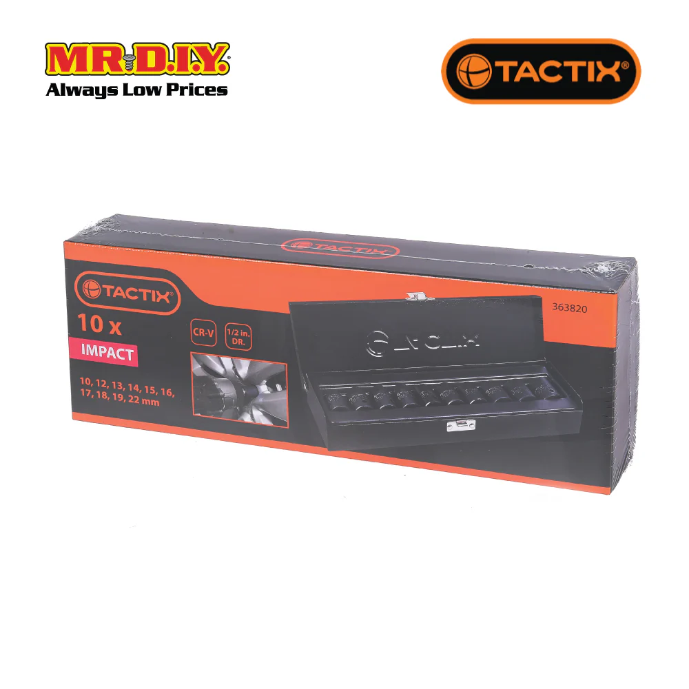 TACTIX Dr.Impact Socket Set (10 pieces x 1/2 Inch) - Image 3