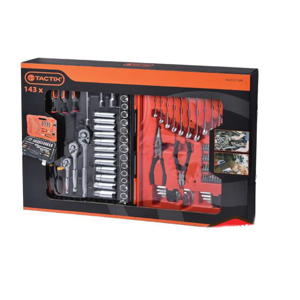 TACTIX Dr.Socket Set (143 pieces x 1/4 x 3/8 x 1/2 Inch) - Image 2