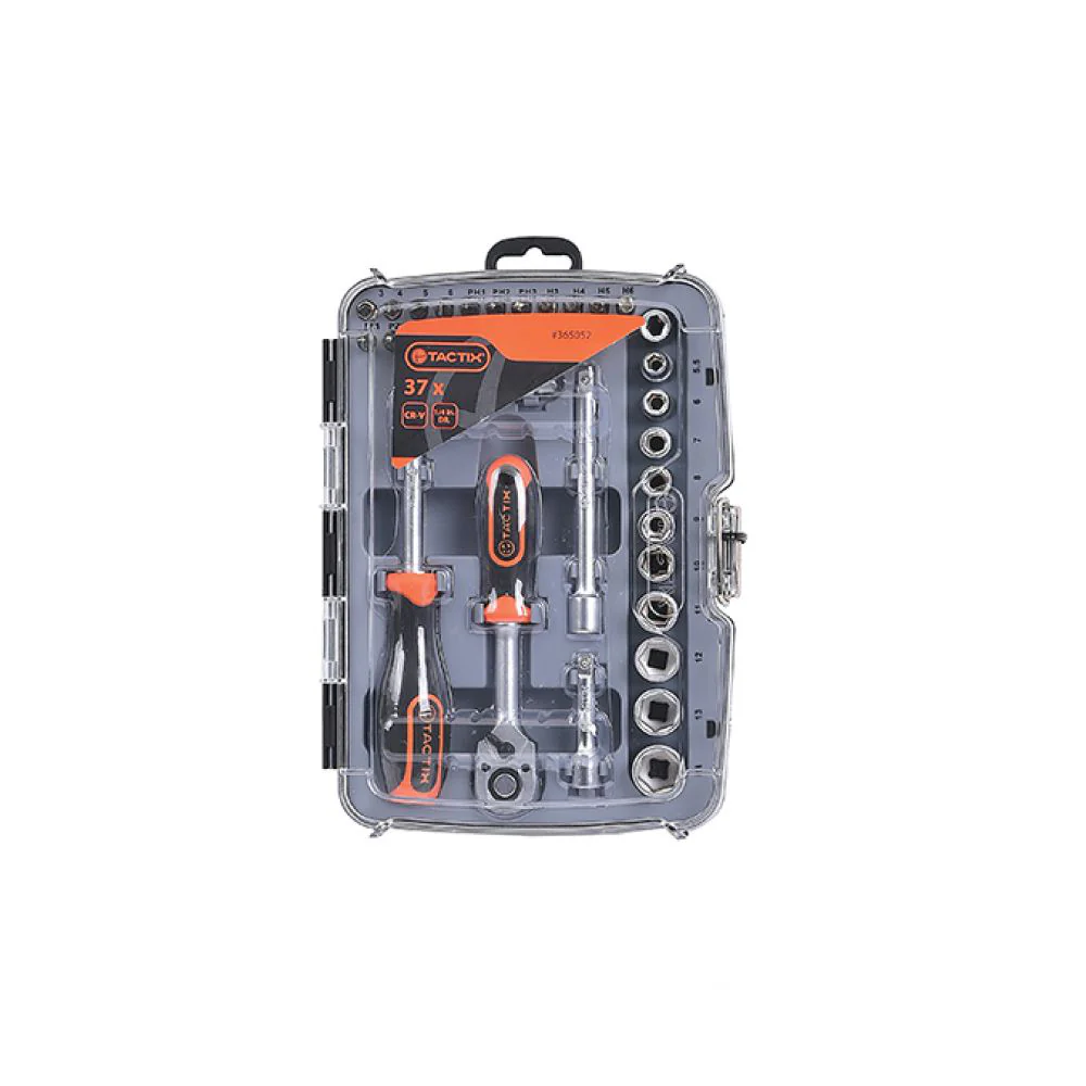 TACTIX Dr Socket Set (37 pieces x 1/4 Inch) - Image 4
