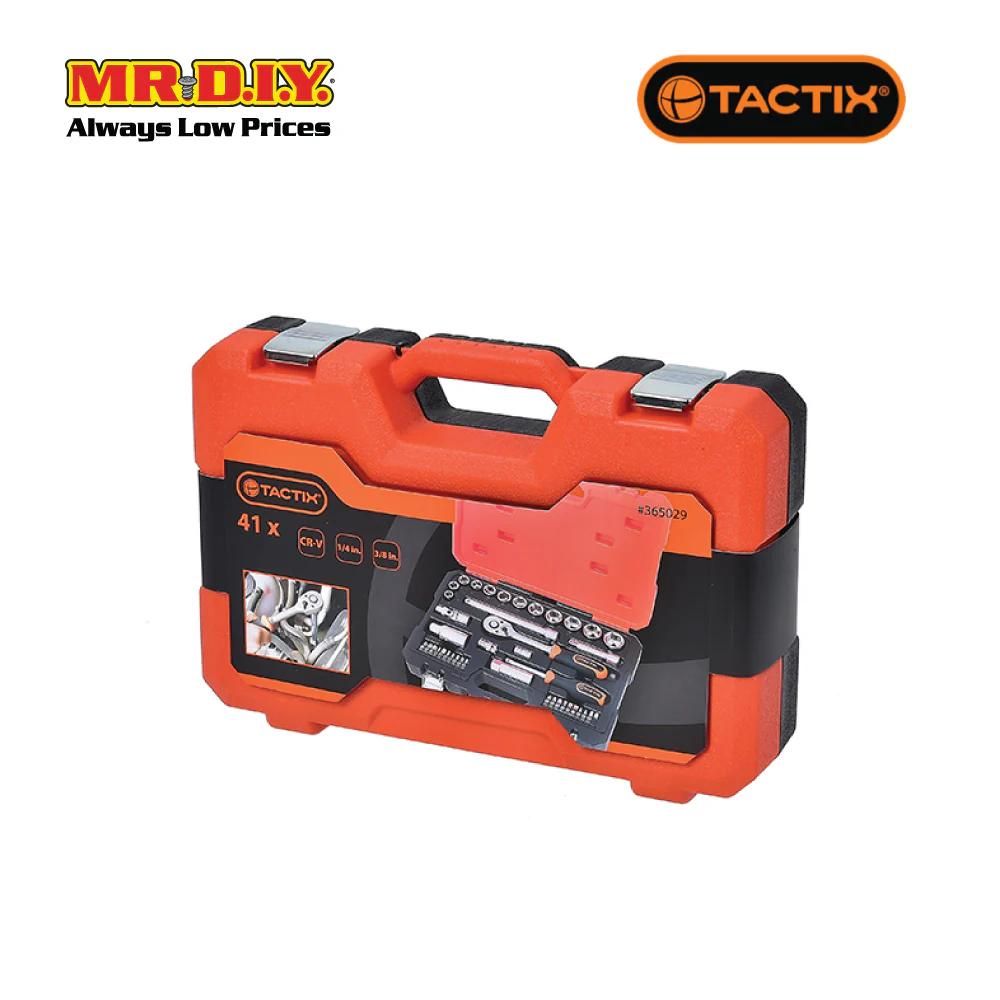 TACTIX Dr.Socket Set (41 pieces x 1/4 x 3/8 Inch) - Image 2