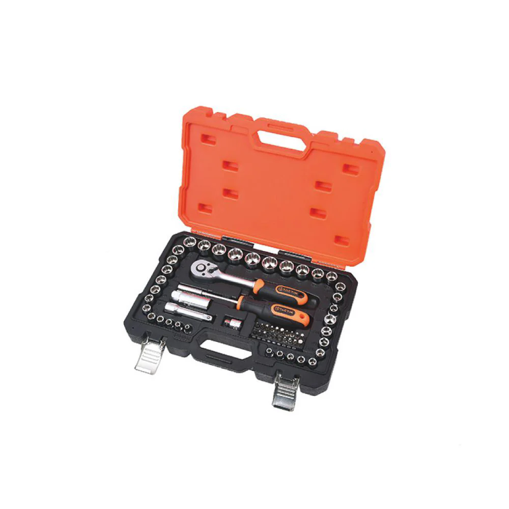 TACTIX Dr.Socket Set (59 pieces x 1/4 x 3/8 Inch) - Image 3