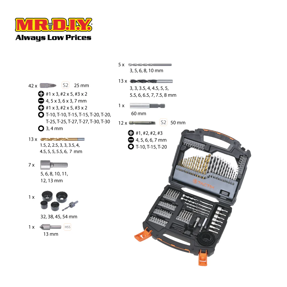 TACTIX Drill Bit Set (99 pieces) - Image 2