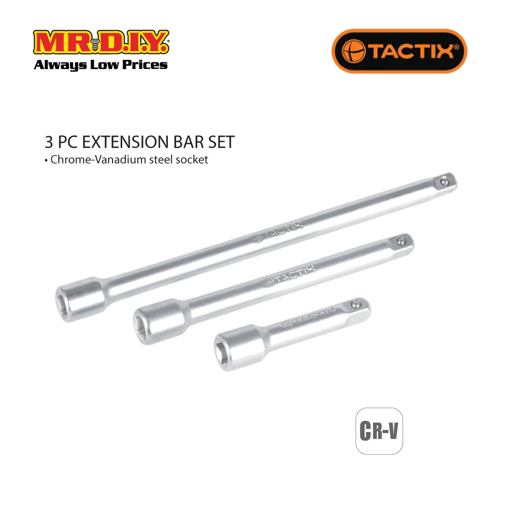 TACTIX Extension Bar Set (3 pieces x 1/2 Inch) - Image 3