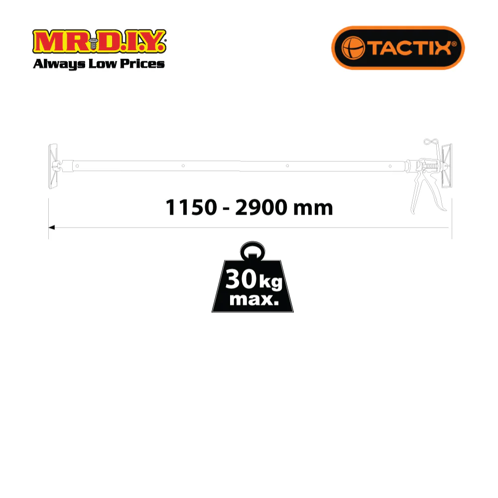 [BEST SELLER] TACTIX Extension Support Rod (115 - 290 cm) - Image 3