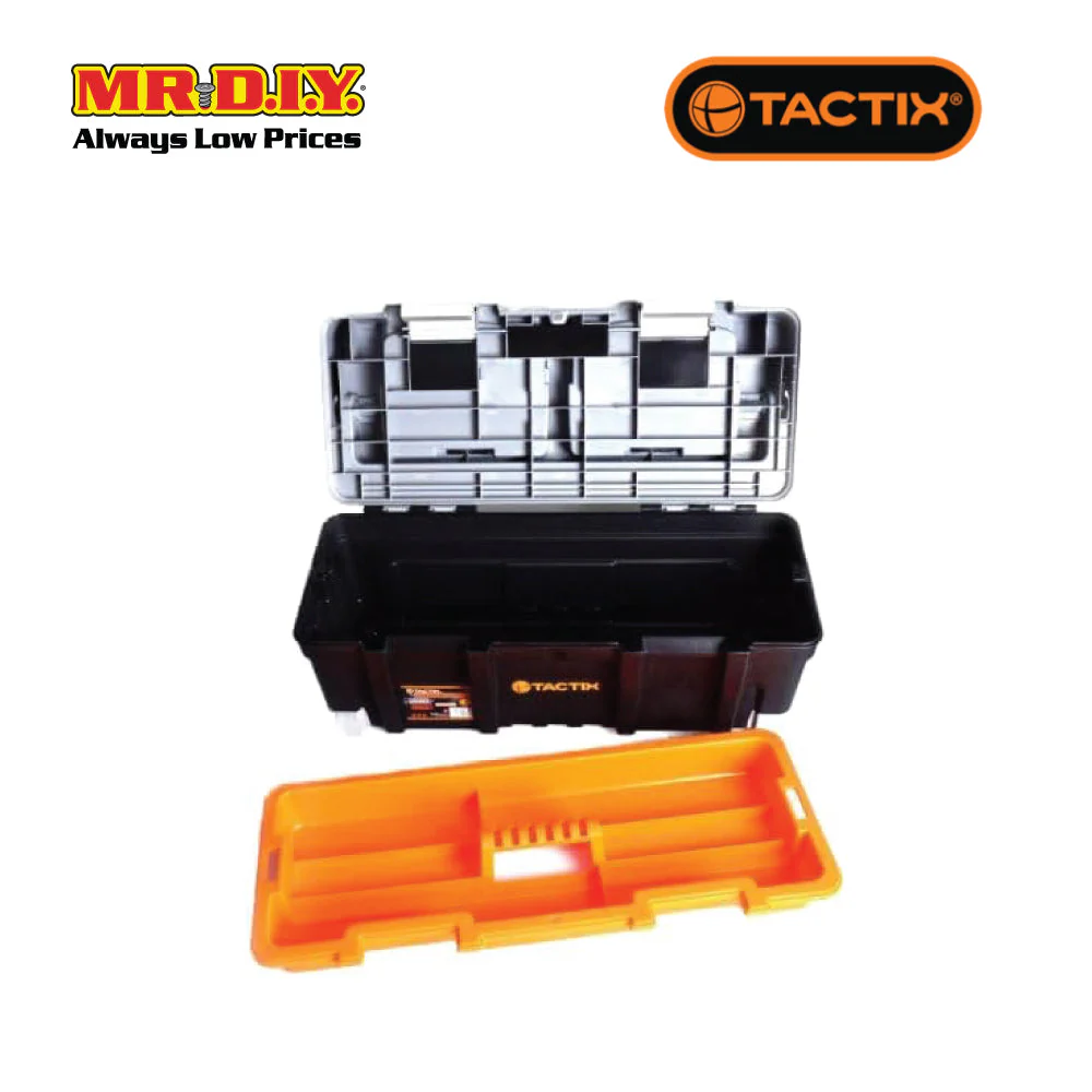 TACTIX Full Length Handle Tool Box with Organizer 66cm (26inch) - Image 5