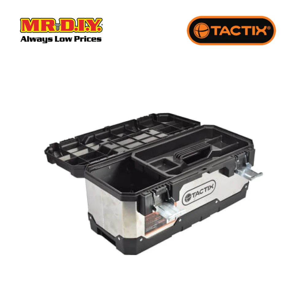 TACTIX Heavy Duty stainless steel tool box (26inch) - Image 4