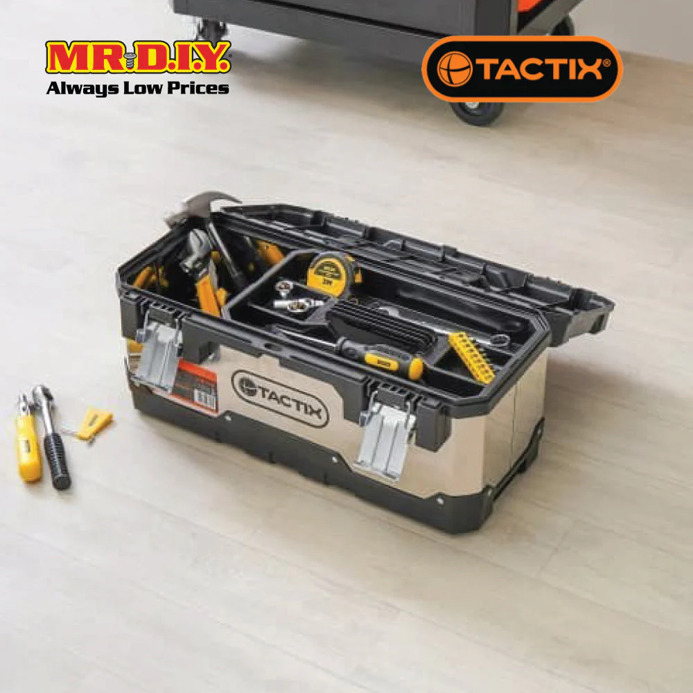 TACTIX Heavy Duty stainless steel tool box (26inch) - Image 5